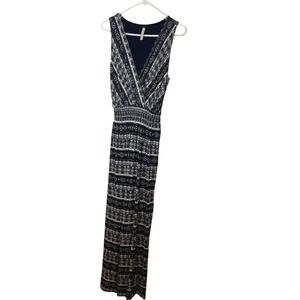 Gilli Maxi Dress Sleeveless Casual V Neck Geometric Print Boho Chic size S (271)
